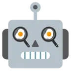 Roboter + Spiegelei in Bratpfanne