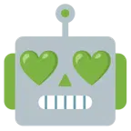 Roboter + grünes Herz