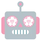 Roboter + Blumenstempel