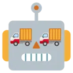 Roboter + Lieferwagen