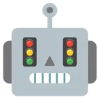 Roboter + vertikale Verkehrsampel