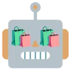 Roboter + Einkaufstüten