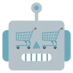 Roboter + Einkaufswagen