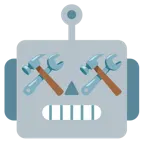 Roboter + Hammer und Schraubenschlüssel