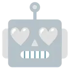Roboter + weißes Herz