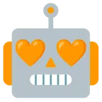 Roboter + oranges Herz