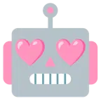 Roboter + pinkes Herz