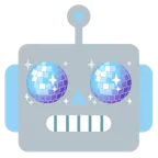 Roboter + Discokugel