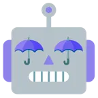 Roboter + Regenschirm