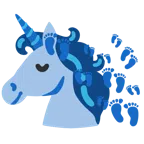 Einhorn + Fußabdrücke