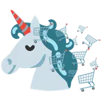 Einhorn + Einkaufswagen