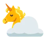 Einhorn + Sonne hinter Wolke