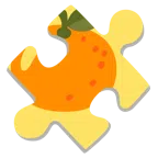 pezzo di puzzle + mandarino