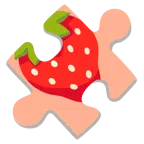 pezzo di puzzle + fragola