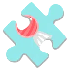 pezzo di puzzle + caramella