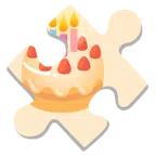 pezzo di puzzle + torta di compleanno