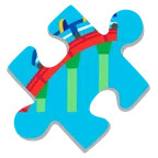 pezzo di puzzle + montagne russe