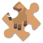 pezzo di puzzle + capra