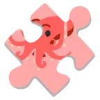 pezzo di puzzle + polpo