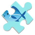 pezzo di puzzle + pesce