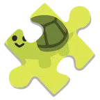 pezzo di puzzle + tartaruga