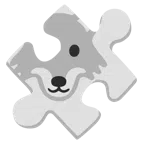pezzo di puzzle + lupo