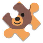 pezzo di puzzle + orso