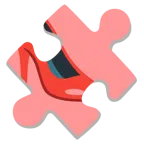 pezzo di puzzle + scarpa con il tacco