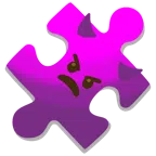 pezzo di puzzle + faccina arrabbiata con corna