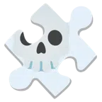 pezzo di puzzle + teschio