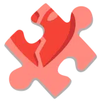 pezzo di puzzle + cuore infranto