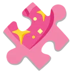 pezzo di puzzle + cuore che luccica