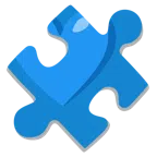pezzo di puzzle + cuore blu