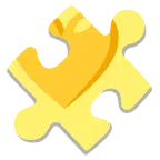 pezzo di puzzle + cuore giallo