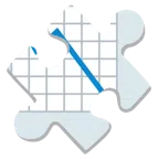 pezzo di puzzle + grafico con andamento negativo