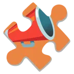 pezzo di puzzle + megafono