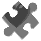 pezzo di puzzle + cuore nero