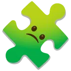 pezzo di puzzle + faccina confusa