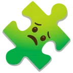 pezzo di puzzle + faccina preoccupata