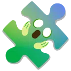 pezzo di puzzle + faccina terrorizzata
