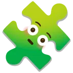 pezzo di puzzle + faccina imbarazzata