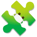 pezzo di puzzle + faccina con mascherina