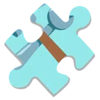 pezzo di puzzle + martello e chiave inglese