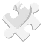 pezzo di puzzle + cuore bianco
