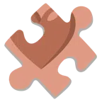 pezzo di puzzle + cuore marrone