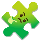pezzo di puzzle + faccina concentrata
