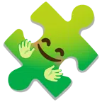 pezzo di puzzle + faccina che abbraccia