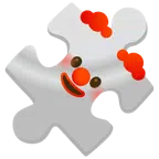 pezzo di puzzle + faccina pagliaccio