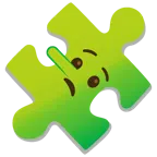 pezzo di puzzle + faccina bugiarda