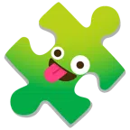 pezzo di puzzle + faccina impazzita